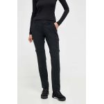 Columbia pantaloni de exterior Silver Ridge Utility culoarea negru, mulata, medium waist