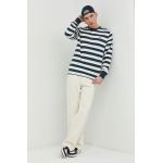 Dickies longsleeve din bumbac culoarea albastru marin, modelator