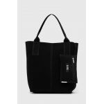 Answear Lab geanta de mana din piele intoarsa culoarea negru