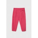 Birba&Trybeyond pantaloni copii culoarea roz, neted