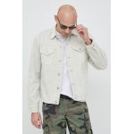 GAP geaca jeans barbati, culoarea bej, de tranzitie