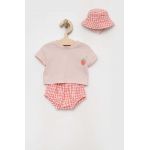 GAP set de bumbac pentru bebelusi culoarea roz