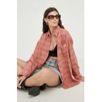 Levi's camasa din bumbac femei, culoarea rosu, cu guler clasic, relaxed