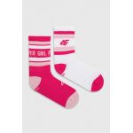 4F sosete copii 2-pack culoarea roz
