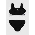 adidas Performance costum de baie pentru copii din două piese 3S culoarea negru