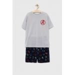 GAP pijama copii x Marvel culoarea gri, modelator