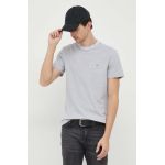 Lacoste tricou barbati, culoarea gri, cu imprimeu