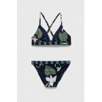 Roxy costum de baie pentru copii din două piese culoarea albastru marin