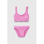 Roxy costum de baie pentru copii din două piese culoarea roz