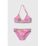 Roxy costum de baie pentru copii din două piese culoarea roz