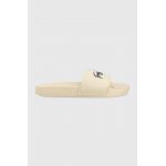 Tommy Jeans papuci GRAPHIC POOL SLIDE femei, culoarea bej, EN0EN02178