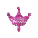 Balon folie coroana Happy Birthday Princes 60 cm Engros Engros