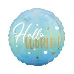 Balon folie rotind 45 cm Hello World Boy Engros Engros