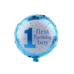 Balon folie rotund 45 cm First Birthday Boy Engros Engros