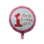 Balon folie rotund 45 cm First Birthday Girl Engros Engros