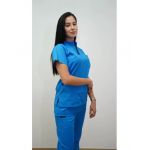 Scrub medical albastru fete