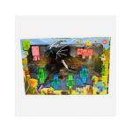 Set 7 figurine si arme tip Minecraft, multicolor, 33×23cm, +3ani, en-gros