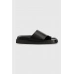Alohas slapi de piele Toe Ring Flop femei, culoarea negru, S00174.25