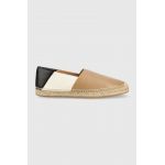 BOSS espadrile de piele Madeira culoarea bej, 50493009