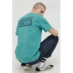 Converse tricou din bumbac culoarea turcoaz, cu imprimeu