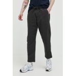 Abercrombie & Fitch pantaloni din amestec de in culoarea gri, drept