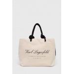 Karl Lagerfeld geanta de plaja culoarea bej