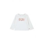 Levi's longsleeve din bumbac pentru bebeluși culoarea alb