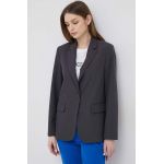 United Colors of Benetton sacou culoarea gri, un singur rand de nasturi, neted