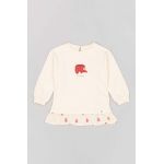zippy longsleeve din bumbac pentru copii culoarea bej