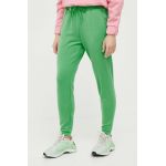 4F pantaloni de trening culoarea verde, neted