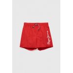 Pepe Jeans pantaloni scurti de baie copii culoarea rosu, cu imprimeu