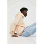 G-Star Raw bluza barbati, culoarea bej, cu glugă, cu imprimeu
