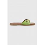 Answear Lab slapi de piele femei, culoarea verde