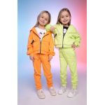 Coccodrillo hanorac de bumbac pentru copii culoarea verde, cu glugă, cu imprimeu