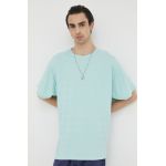 Levi's tricou din bumbac culoarea turcoaz, neted