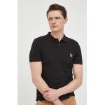 PS Paul Smith polo de bumbac culoarea negru, modelator