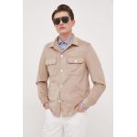 BOSS camasa barbati, culoarea bej, cu guler clasic, regular