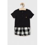 GAP set de bumbac pentru bebelusi culoarea negru