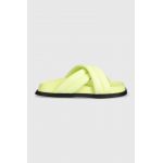 Tommy Jeans papuci FANCY PADDED SANDAL femei, culoarea verde, EN0EN02175