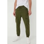 Alpha Industries pantaloni de bumbac Ripstop Jogger culoarea verde 116201.142-DarkOlive