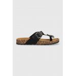 Answear Lab slapi femei, culoarea negru, cu toc plat
