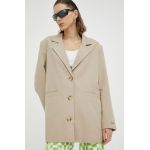 Résumé blazer din amestec de in culoarea bej, un singur rand de nasturi, neted