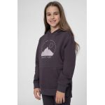4F bluza copii culoarea violet, cu glugă, cu imprimeu