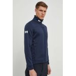 Helly Hansen hanorac Crew Fleece culoarea albastru marin, neted