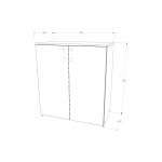 Comoda Creta, 2 Usi, Stejar Sonoma, 80 x 42 x 90 cm