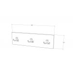 Set 3 Cuierase Drepte Jinx, Stejar Ferrara, 50 x 15 cm