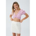 Bluza crop cu maneci scurte
