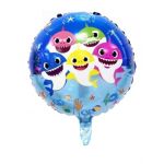 Balon folie rotund, Baby Shark, 45 cm, Engros