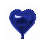Balon folie rotund, Inima albastru, 45 cm, Engros