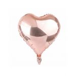 Balon folie rotund, Inima rose gold, 45 cm, Engros